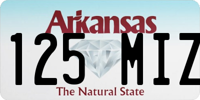AR license plate 125MIZ