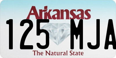 AR license plate 125MJA