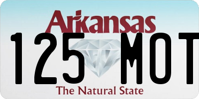 AR license plate 125MOT