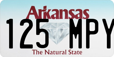 AR license plate 125MPY
