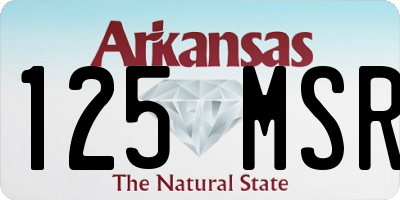 AR license plate 125MSR