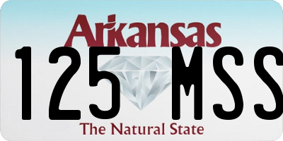 AR license plate 125MSS