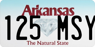 AR license plate 125MSY