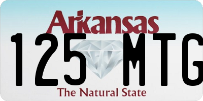 AR license plate 125MTG