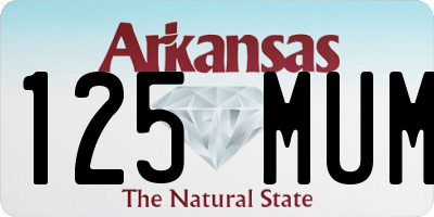 AR license plate 125MUM