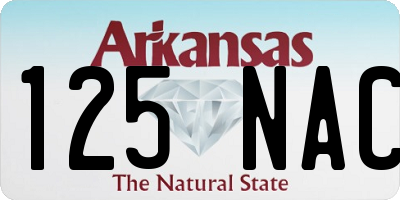 AR license plate 125NAC