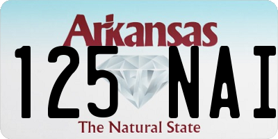 AR license plate 125NAI