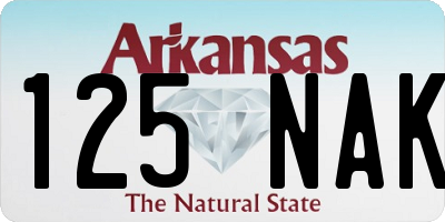 AR license plate 125NAK