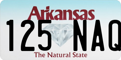 AR license plate 125NAQ