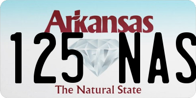 AR license plate 125NAS