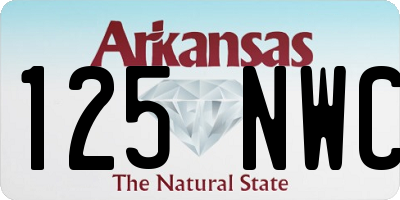 AR license plate 125NWC