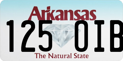 AR license plate 125OIB