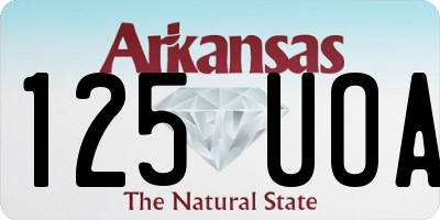 AR license plate 125UOA