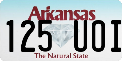 AR license plate 125UOI