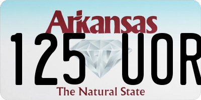 AR license plate 125UOR