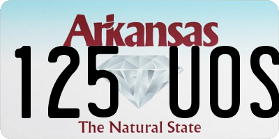 AR license plate 125UOS