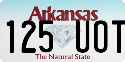 AR license plate 125UOT