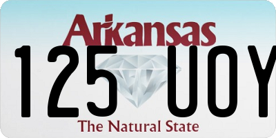 AR license plate 125UOY