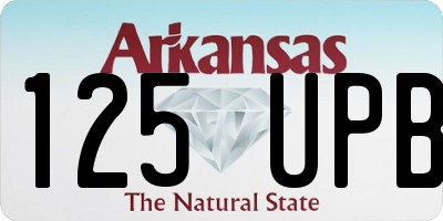AR license plate 125UPB