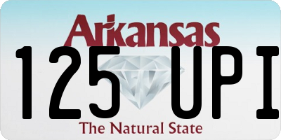 AR license plate 125UPI