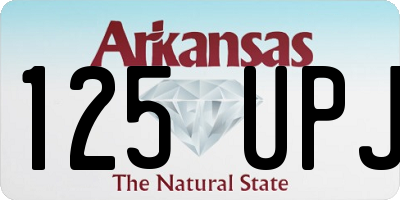 AR license plate 125UPJ