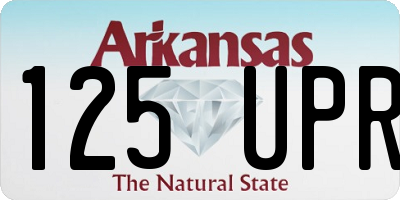 AR license plate 125UPR
