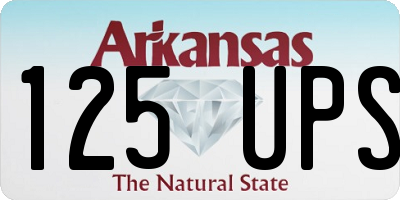 AR license plate 125UPS