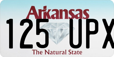 AR license plate 125UPX