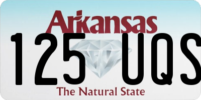 AR license plate 125UQS