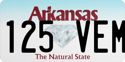AR license plate 125VEM
