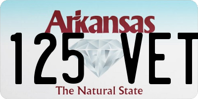 AR license plate 125VET