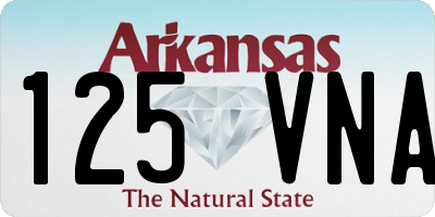 AR license plate 125VNA