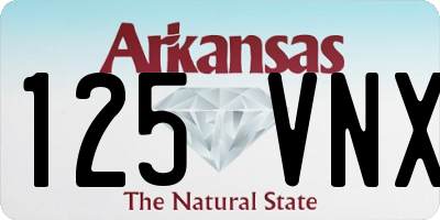 AR license plate 125VNX