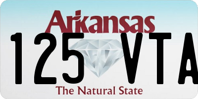 AR license plate 125VTA