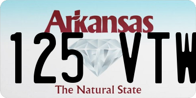 AR license plate 125VTW