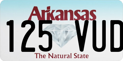 AR license plate 125VUD