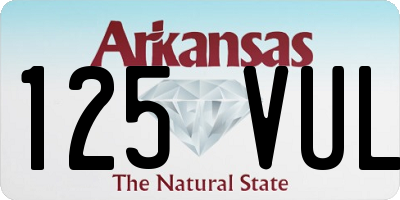 AR license plate 125VUL