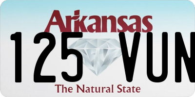 AR license plate 125VUN