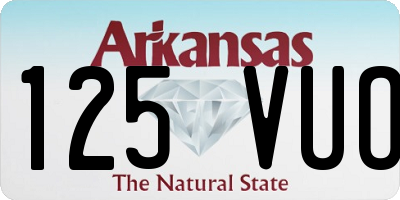 AR license plate 125VUO