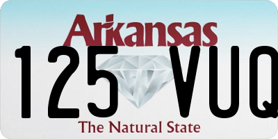 AR license plate 125VUQ