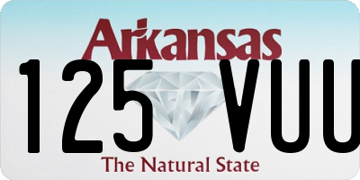 AR license plate 125VUU