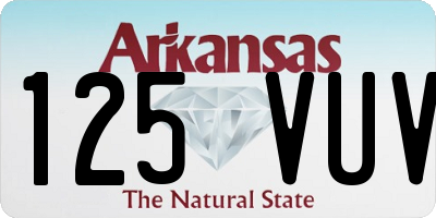 AR license plate 125VUV