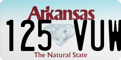 AR license plate 125VUW