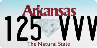 AR license plate 125VVV