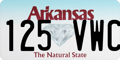AR license plate 125VWC