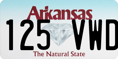 AR license plate 125VWD