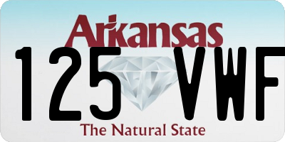 AR license plate 125VWF