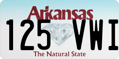 AR license plate 125VWI