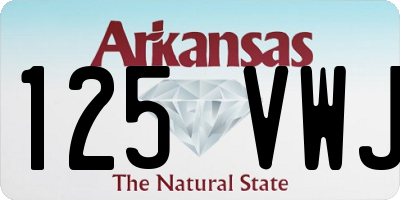 AR license plate 125VWJ