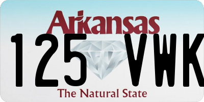 AR license plate 125VWK